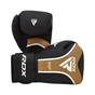 Боксерські рукавички RDX Aura Plus T-17 Black Golden 16 унцій (BGR-T17BGL-16OZ+) - зменшене зображення 3