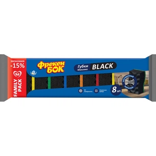 Губки кухонні Фрекен БОК Максима Black з хвилястою поверхнею 8 шт. (4823071646634) зображення 1