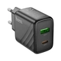 Зарядний пристрій HOCO CS23A 1xUSB-C PD30W + 1xUSB QC3.0 black (6942007609944) - зменшене зображення 2