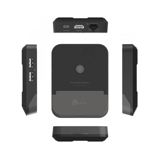 Порт-реплікатор J5create Dock-Station Nintendo Switch (HDMI/PD/USB-A/USB-C/LAN) (JCD620-N) - picture 4
