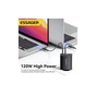 Зарядний пристрій Essager 3xUSB-C + 1xUSB 120W GaN (ECT3CA-JZB01-Z) - зменшене зображення 4