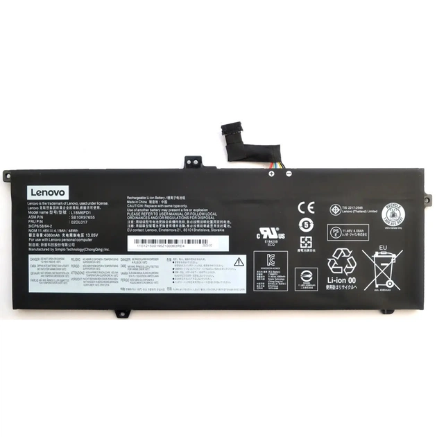 Аккумулятор для ноутбука Lenovo ThinkPad X390 L18M6PD1, 4190mAh (48Wh), 3cell, 11.46V, Li-Ion (A47891) - изображение 1
