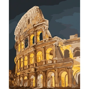 Картина по номерам Santi Колізей 40*50см LED підсвітка (955073) зображення 1