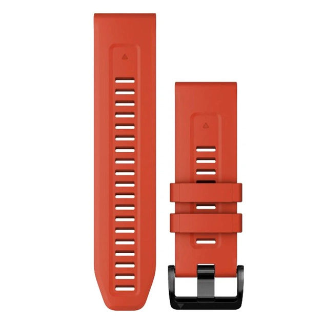 Ремінець до смарт-годинника Garmin fenix 7X 26mm QuickFit Flame Red Silicone (010-13117-04) - зображення 1