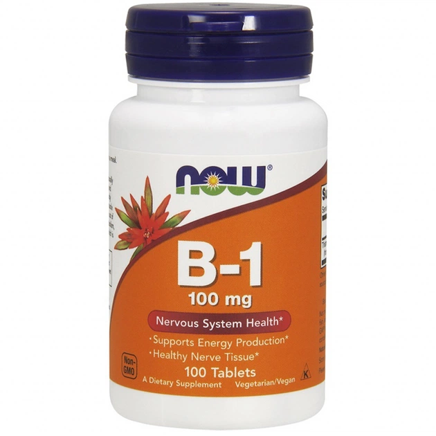 Вітамін Now Foods Вітамін В1 (тіамін), Vitamin B1, 100 мг, 100 таблеток (NF0446) - зображення 1