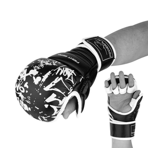 Рукавички для карате PowerPlay 3092KRT Black/White L (PP_3092krt_L_bl/white) зображення 1