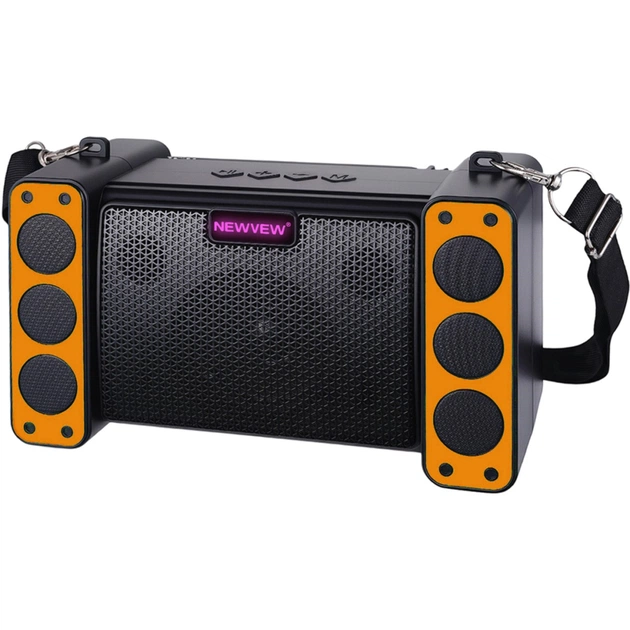 Акустическая система NEWVEW NV-9172 Solar Panel/BT/USB/TF/FM Orange (NWVW-NV-9172-OR) - изображение 1