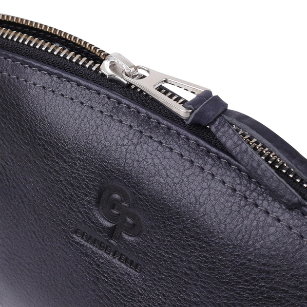 Косметичка Grande Pelle Шкіряна Чорна (11570) - зображення 5
