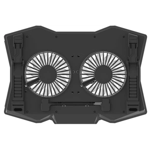 Підставка до ноутбука Omega Laptop Cooling Pad 2 Fans Black [45425] (OMNCP2FB) зображення 1