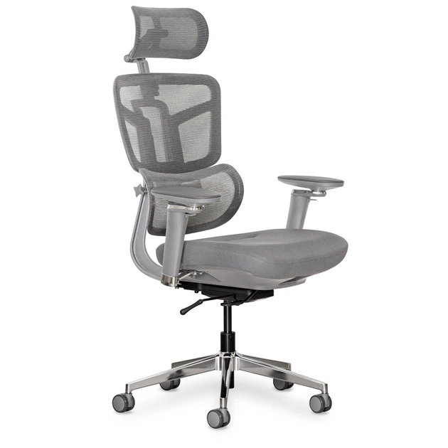 Офісне крісло Mealux S4 Air Fabric Grey (HF-S4 F/G) - зображення 1
