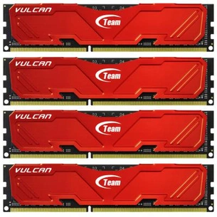 Модуль пам'яті для комп'ютера DDR3 32GB (4x8GB) 2133 MHz Vulcan Red Team (TLRED332G2133HC10QQC01) зображення 1