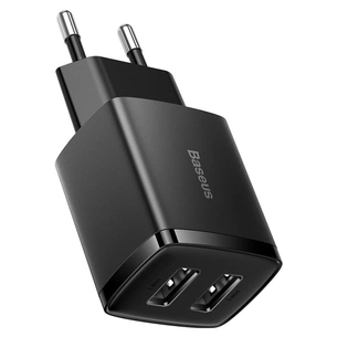 Зарядний пристрій Baseus Compact Charger 2U Black (CCXJ010201) зображення 1