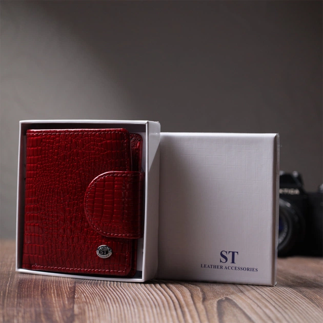 Гаманець ST Leather З натуральної шкіри Червоний (22685) - изображение 12