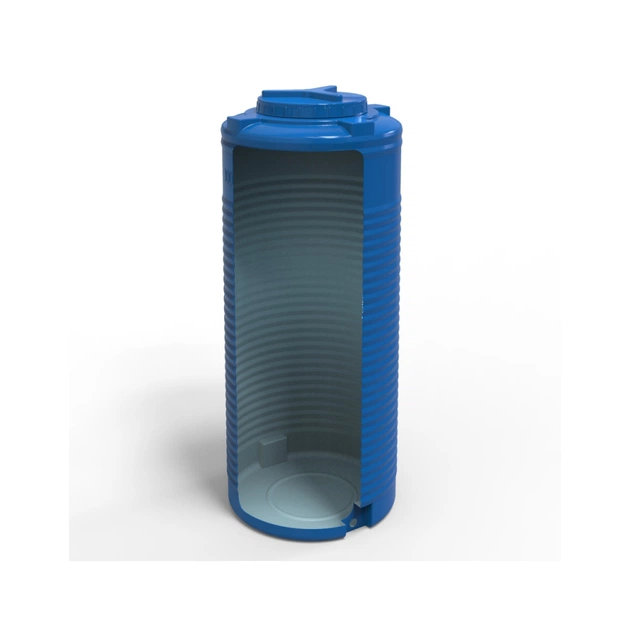 Ємність для води Євро Пласт вертикальна харчова 300 л вузька синя (12914) - picture 5