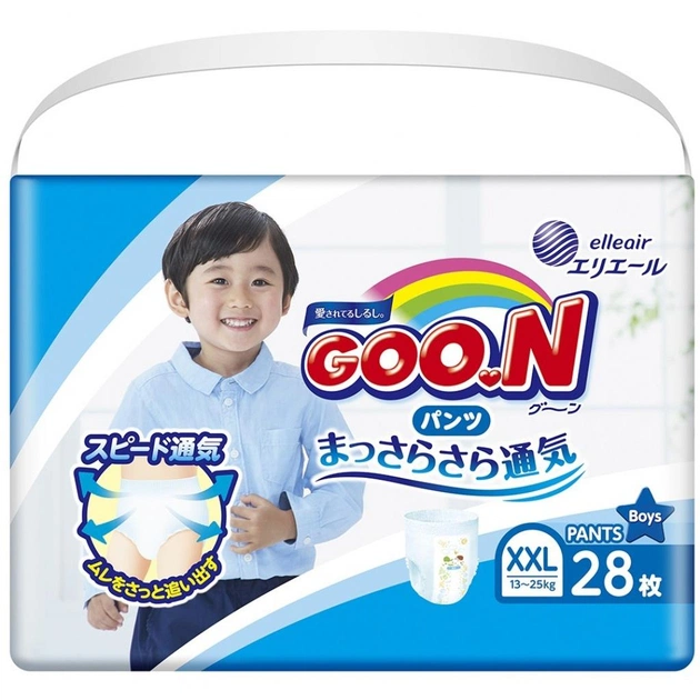 Підгузки GOO.N для хлопчиків 13-25 кг, XXL 28 шт (853884) - зображення 1