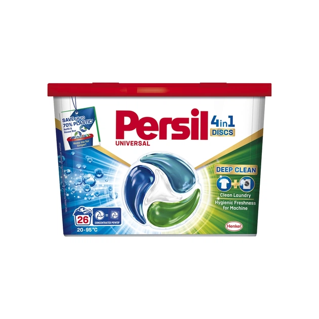 Капсули для прання Persil 4in1 Discs Universal Deep Clean 26 шт. (9000101599466) - зображення 1