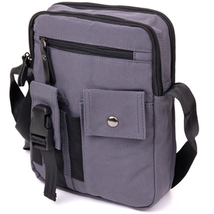 Сумка Vintage Текстильна чоловіча на два відділення Графітова (20659) зображення 1