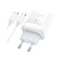 Зарядний пристрій HOCO C105A Stage 1xUSB-C PD20W + 1xUSB QC3.0 + cable USB-C to USB-C White (6931474782922) - зменшене зображення 2