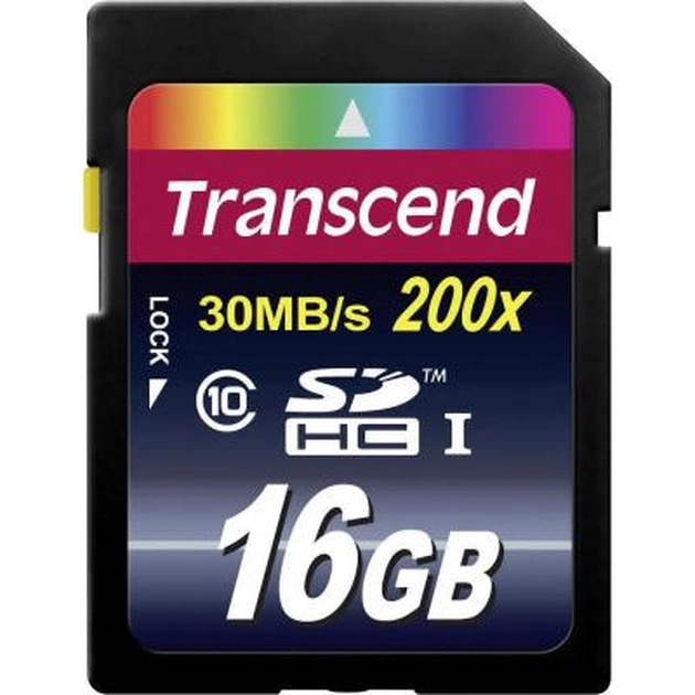 Карта пам'яті Transcend 16Gb SDHC class 10 (TS16GSDHC10) - изображение 1