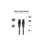 Патч-корд 3м, UTP cat 6 RJ-45 flat black Vention (IBABI) - зменшене зображення 3
