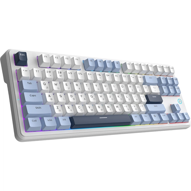 Клавиатура Ajazz AK870 V2 Flying Fish Switch USB UA White/Blue (AK870-V2-FF-BWB) - изображение 3