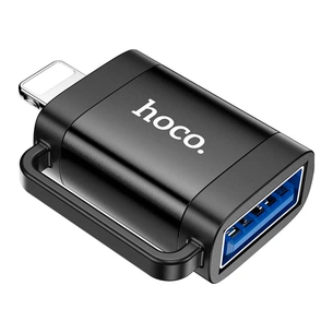 Перехідник OTG Lightning M to USB AF black HOCO (6942007628082) зображення 1