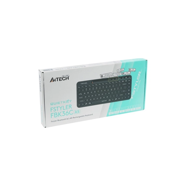 Клавіатура A4Tech FBK36C Wireless/Bluetooth Black (4711421000222) - зображення 7