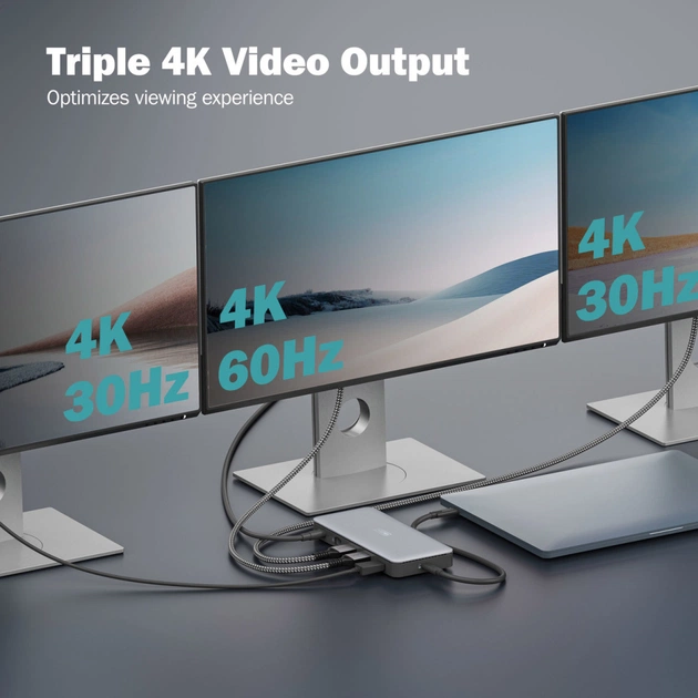 Порт-реплікатор Digitus USB-C > 2xHDMI/DP/2xUSB-A/USB-C/SD/MicroSD/RJ54/DC/Audio (DA-70917) - picture 8