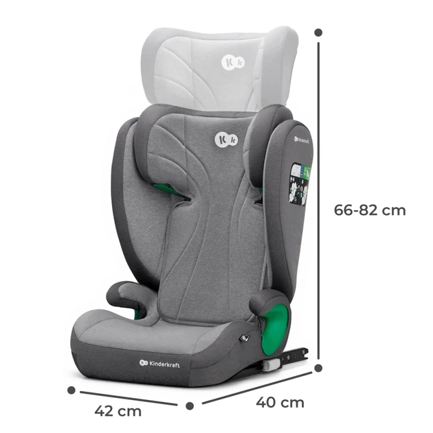 Автокрісло Kinderkraft Junior Fix 2 i-Size Rocket Grey (KCJUFI20GRY0000) (5902533921577) - изображение 10
