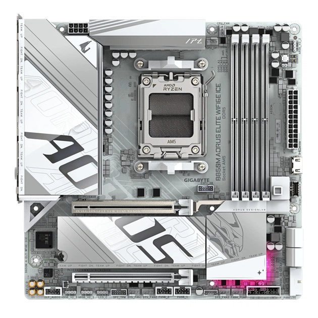 Материнська плата GIGABYTE B850M A ELT WF6E ICE (B850M AORUS ELITE WIFI6E ICE) - зображення 1