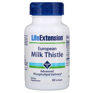 Травы Life Extension Силимарин (Расторопша), European Milk Thistle, 60 желатинов (LEX-19226) изображение 1