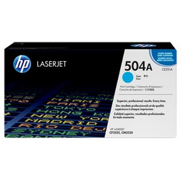 Картридж HP CLJ 504A cyan /CM3530/ CP3525 series (CE251A) - изображение 1