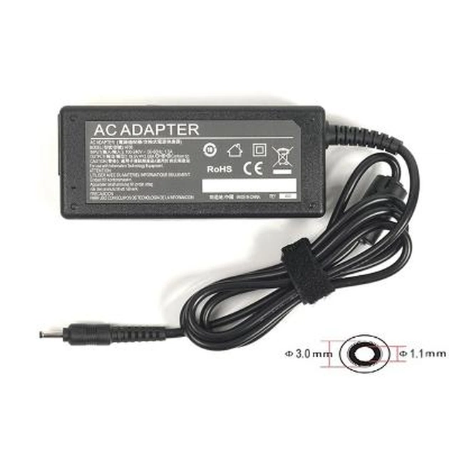 Блок живлення до ноутбуку PowerPlant ASUS 220V, 19.5V 60W 3.08A (3.0*1.1) (AS60G3011) - зображення 1
