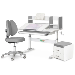 Парта з кріслом ErgoKids (L) + тумба (TH-330 + Y-412 Lite + BD C3_GREY) зображення 1