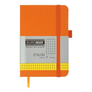 Книга записна Buromax ETALON 95х140, 96 аркушів клітинка помаранчевий (BM.296160-11) зображення 1