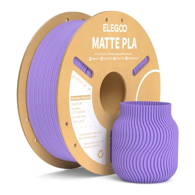 Пластик для 3D-принтера ELEGOO PLA matte 1кг, 1.75мм, lavender (50.203.0257) - зображення 1