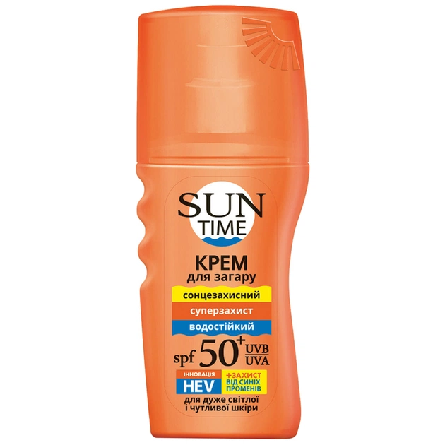 Засіб для засмаги Біокон Sun Time Крем Суперзахист SPF 50+ 150 мл (4820064563398) - изображение 1