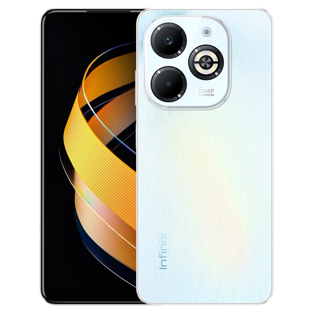 Мобільний телефон Infinix Smart 8 Plus 4/128Gb Galaxy White (4894947012006) - зображення 1