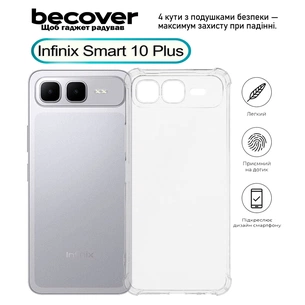 Чохол до мобільного телефона BeCover Anti-Shock Infinix Smart 10 Plus (X6725B) Clear (713801) зображення 1