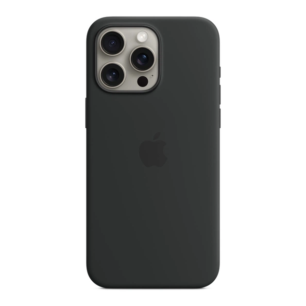 Чехол для мобильного телефона Apple iPhone 15 Pro Max Silicone Case with MagSafe Black (MT1M3ZM/A) - изображение 1