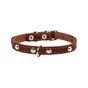 Нашийник для тварин Collar одинарний з прикрасами Ш 12 мм Д 24-32 см коричневий (00236) - зменшене зображення 2