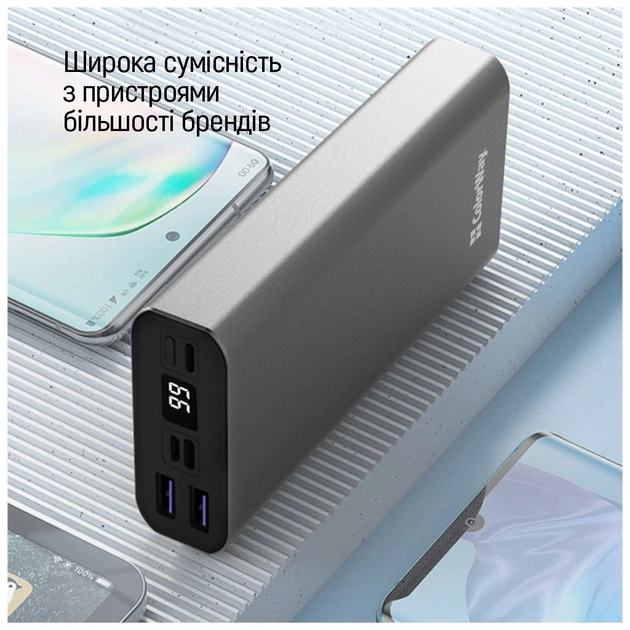 Батарея універсальна ColorWay 20 000 mAh PD/20W, QC/3.0, USB-C/Micro-USB/Lightning/USB-A max.22.5W Gray (CW-PB200LPH3GR-PDD) - зображення 12