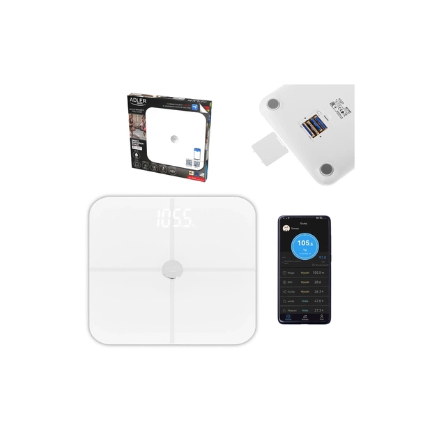 Весы напольные Adler AD 8187 white (AD8187W) - изображение 4