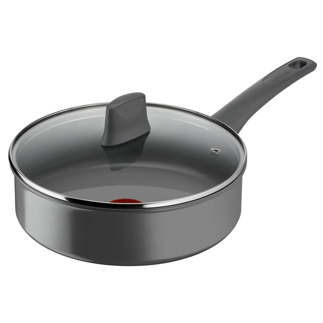Сотейник Tefal Renewal, 24см, алюміній, бакеліт, скло, сірий (C4263243) - зображення 1