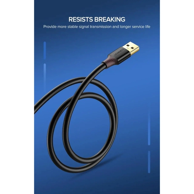 Дата кабель USB 3.0 AM/AF 1.0m US129 black Ugreen (10368) - изображение 5