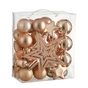 Ялинкова іграшка House Of Seasons Кульки і прикраси Пластик 40 шт D8 см D7 см D6 см Персик (8720967923694) - зменшене зображення 1
