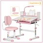 Парта зі стільцем ErgoKids Pink (+полка+лампа) (BD-24 PN) - уменьшенное изображение 2