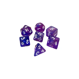 Набір кубиків для настільних ігор Games 7 Days Double Glitter 7 Dice Set - Blue-Purple (g7dglitdc14) зображення 1