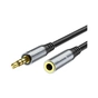 Кабель мультимедійний 3.5mm M to 3.5mm F 1.0m Gray HOCO (6931474762153) - уменьшенное изображение 2