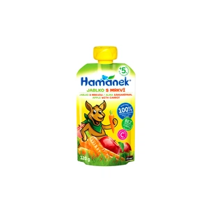 Дитяче пюре Hamanek Pouch Яблуко і морква 120 г (8595139790516) зображення 1